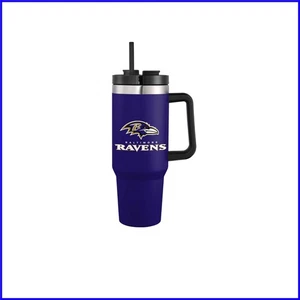 Official NFL Team Mug - Baltimore Ravens Purple 40oz Insulated Travel Tumbler - Picture 1 of 9