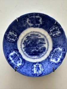 Ridgways Oriental Flow Blue oriental pattern Small 6” Plate With Hanger - Picture 1 of 14