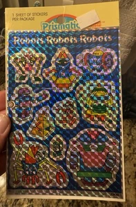 1983 Sticker Scene Vintage Prismatic Prism Robot Stickers 1 Sheet New In Package - Picture 1 of 4