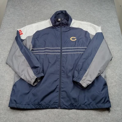Chicago Bears Jacket Mens 2XL Blue Gray NFL Football Reebok Full Zip Embroidered - Image 1 of 4