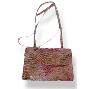 Hobo Mini bag crossbody purse micro rainbow leather snakeskin reptile python - Picture 1 of 9