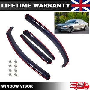 Audi A4 B8 2008-2015 4-Door Saloon Wind Deflectors 4pc Sun Rain Guard UK - Picture 1 of 14