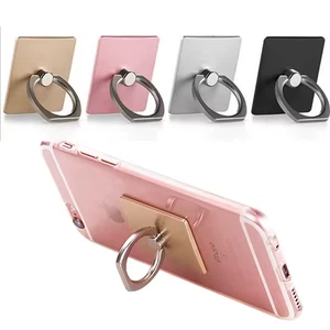 360° Rotating Finger Ring Phone Holder Stand Grip for Smartphones - Silver - Photo 1 sur 3