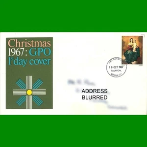 FDC Christmas 1967 Commemorative Post Office First Day Cover Stamp, 18.10.1967 - Picture 1 of 1