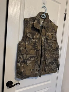 Army Shop SK Men's Sz Large Puffer Vest Zip Green Brown Black Camo Puffer Jacket - Picture 1 of 6