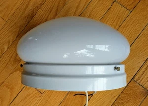 Standard Round Light Ceiling Fixture 9-in White Glass - Picture 1 of 3