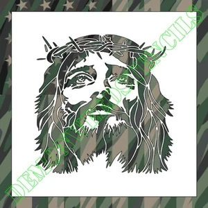 8"x8" Clear Plastic Stencil - Jesus Christ (RA75) (.007") - Picture 1 of 2