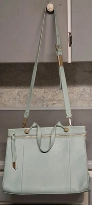 Bolso de hombro de cuero verde espuma de mar FOLY & CORINNA Foto 1 de 4