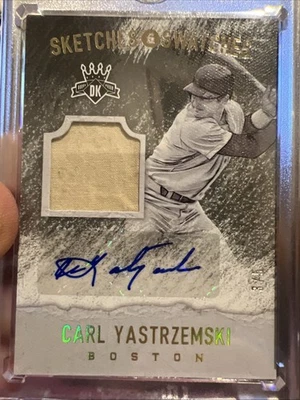 Impresionante tarjeta Panini Diamond Kings Carl Yastrzemski 2017 automática/reliquia 3/5 Foto 1 de 4