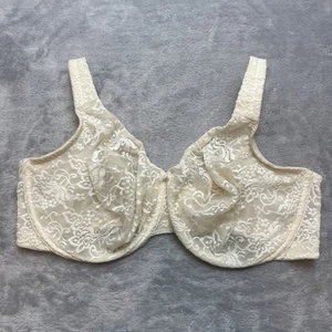 Lane Bryant Cacique Lace Bra Womens 42G Ivory Underwire Unlined Full Coverage - Picture 1 of 4
