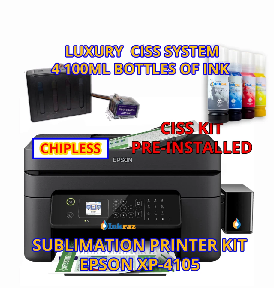 Epson xp4200 / xp4205 Printer With Sublimation Ink, Sublimation Printer Bundle - Image 1 of 1