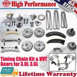 Timing Chain Kit & VVT Gears for 07-22 Buick Enclave Chevy Traverse GMC 3.0 3.6L - Picture 1 of 14
