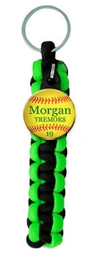 Paracord Schlüsselanhänger mit personalisiertem Softball Anhänger Name, Team, Nummer, Farbe - Bild 1 von 2