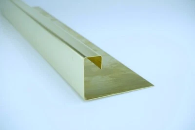 Messing 1,0mm dick mit 3-fach gekantet Kiesfang Rinne Leiste Messing 3 Kanten - Bild 1 von 4