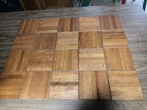 FLAT EDGE 20 Pc. Bruce CUMBERLAND Brown Oak Parquet Floor 6x6 inch 5 SQ. FT. - Picture 1 of 11