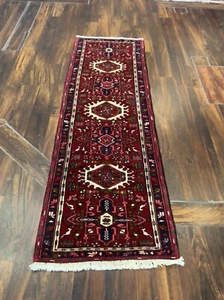 Angebot Handgeknüpfter Dorf Vintage Tribal Geometrisch Läufer Teppich 2'1”x6’8”,#950 - Bild 1 von 12