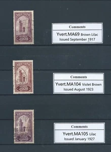 Morocco 1917, 1923 and 1927 20c - Moroccan centime Rabat Porte de Chella  - Picture 1 of 2