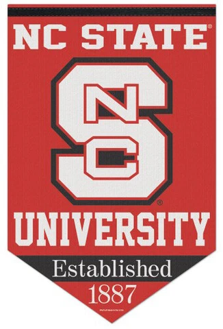 North Carolina NC STATE UNIVERSITY WOLFPACK NCAA Premium Felt 17x26 WALL BANNER Cover