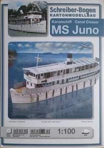 SCHREIBER Kartonmodellbaubogen Kanalschiff MS Juno Nr.: 802 1:100 - Picture 1 of 2