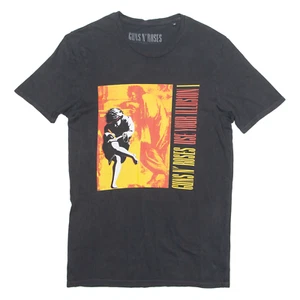 GUNS N' ROSES Use Your Illusion Mens Band T-Shirt Black Crew Neck M - Picture 1 of 6