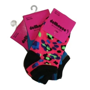 dollhouse 3 Pairs Low Cut Big Girl's Socks Blue/Stripes/Print Size 6-8.5 - NWT - Picture 1 of 4