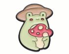 Cartoon Cute Frog Mushroom Brooch Enamel Pin Animal Plant Funny Badge gifts
