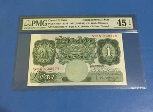 1955(ND)Great Britain £1 Pound "REPLACEMENT/STAR P-369c* L.K.O'Brien - Picture 1 of 5