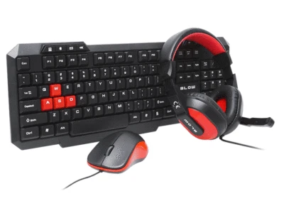 New Set PC Multimedia Gaming USB Keyboard + Mouse + 3.5mm Jack Headphones 1102 - Image 1 of 4