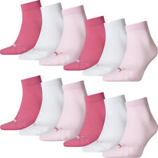 PUMA Unisex Quarter Socks Plain 12er Multi Pack pink lady