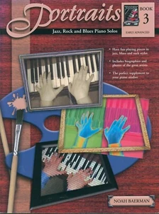 Portraits 3 Early Advanced Piano Solos Songbook Jazz Rock Blues 2001 Baerman - Picture 1 of 10