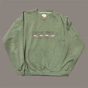Pebble Beach Golf Links Sweater Mens Large Green Crewneck - Picture 1 of 4