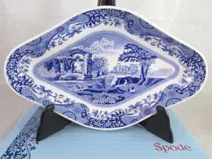 Spode Blue Italian Set of 2 Pickle Dishes NIB - Picture 1 of 5
