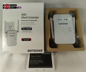 NEW Netgear AC750 EX6100 WiFi Mesh Range Extender Dual Band up to 750Mbps - Picture 1 of 9