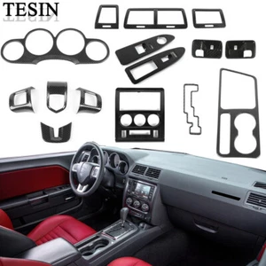 15X Carbon Fiber Interior Dash Panel Cover Trim Kits For Dodge Challenger 09-14 - Picture 1 of 12