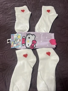 socks women Hearts/hello Kitty Five Pairs Assorted. - Picture 1 of 3