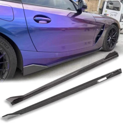 REAL CARBON Side Skirts Extension Lip Spoiler Fit For BMW Z4 G29 M40i 2019-2023 - Image 1 of 4