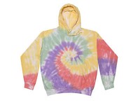 Tie Dye Pastel Rainbow Hoodie For Adults & Kids - Long Sleeve Cotton Blend Pullover With Pockets