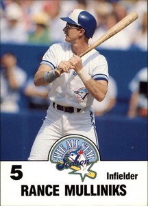 1991 (BLUE JAYS) Blue Jays Fire Safety #18 Rance Mulliniks