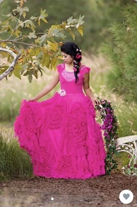 Dollcake Best Wishes Barbie Frock Fuschia rosa donna taglia 14 Nuova con etichette - Foto 1 di 9
