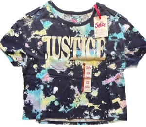 Justice Girls Colorful T-Shirt, Navy Tie Dye, Sizes:  M 10 NWT Bundle And Save - Picture 1 of 2