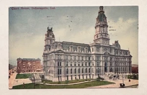 Postal de gema arquitectónica de principios de 1900 de Indianápolis Court House, Indiana - Imagen 1 de 2