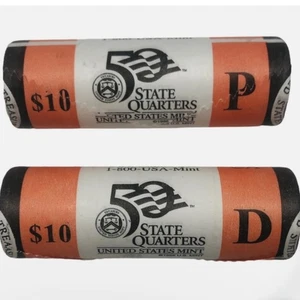 2008 P D ARIZONA State Quarter Rolls BU Two US Mint Wrapped Rolls 80 Coins 25¢ - Picture 1 of 4