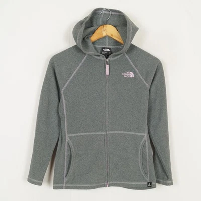 Pull polaire fille THE NORTH FACE taille M poches à capuche gris zippées inté... - Photo 1/4