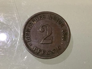 Germany German Empire 2 Pfennig 1874 A Circulated - Picture 1 of 2