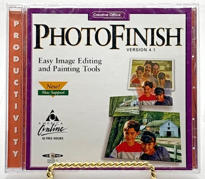 Vintage Creative Office Photo Finish CD Editing Software Version 4.1 1997 SEALED - Image 1 of 2