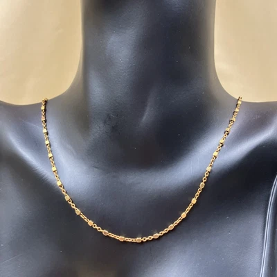Collar de eslabones de lujo con cuentas cuadradas enchapado en oro de 18 quilates Giani Bernini precio de venta sugerido por el fabricante 90 USD Foto 1 de 4