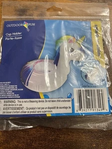 NIP Splash-N-Swim: Inflatable Unicorn Drink Holder Drink Float. - Picture 1 of 3