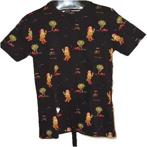 Christmas Button Down Shirt Size 11/12 Kid Navy Blue All Over Design Holiday - Picture 1 of 4