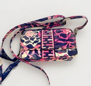 Vera Bradley All In One Crossbody Wallet Wristlet Katalina Pink Diamond - Picture 1 of 10