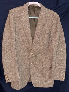 D. Dann’s Alynwick Ltd Tweed Sport Mantel braun Fischgrät Blazer 42 Wollfehler* - Bild 1 von 12
